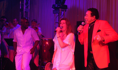 Sway playing with Smokey Robinson